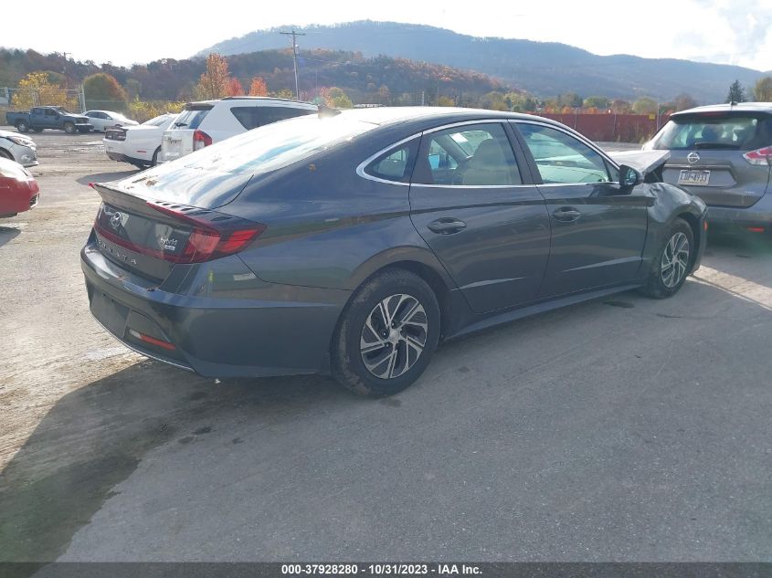 2021 Hyundai Sonata Hybrid Blue VIN: KMHL24JJ4MA029387 Lot: 37928280