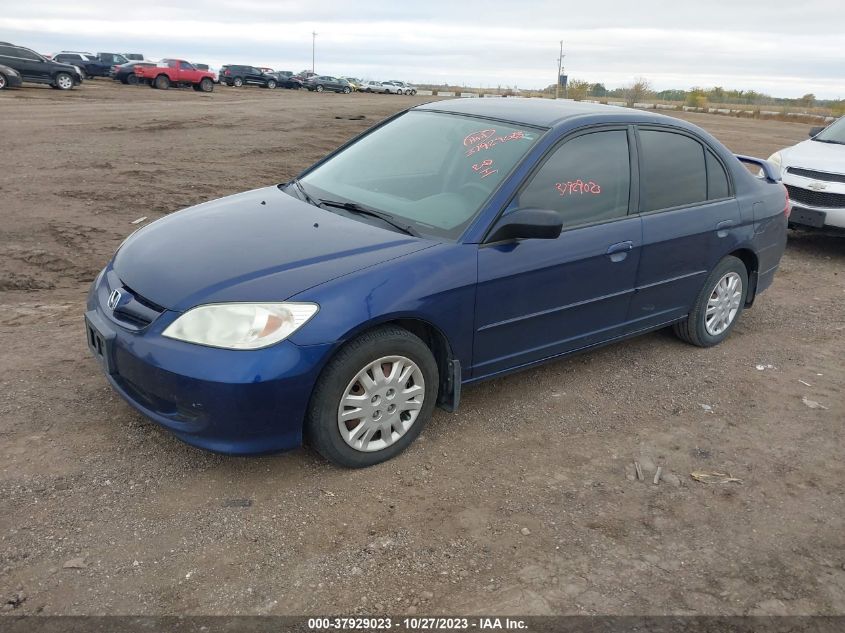 2004 Honda Civic Lx VIN: 1HGES15504L011872 Lot: 37929023