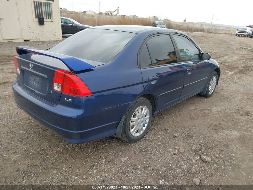 2004 Honda Civic Lx VIN: 1HGES15504L011872 Lot: 37929023