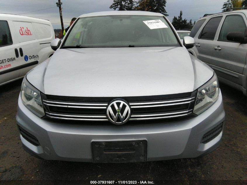 2013 Volkswagen Tiguan S VIN: WVGAV3AX1DW568842 Lot: 37931607