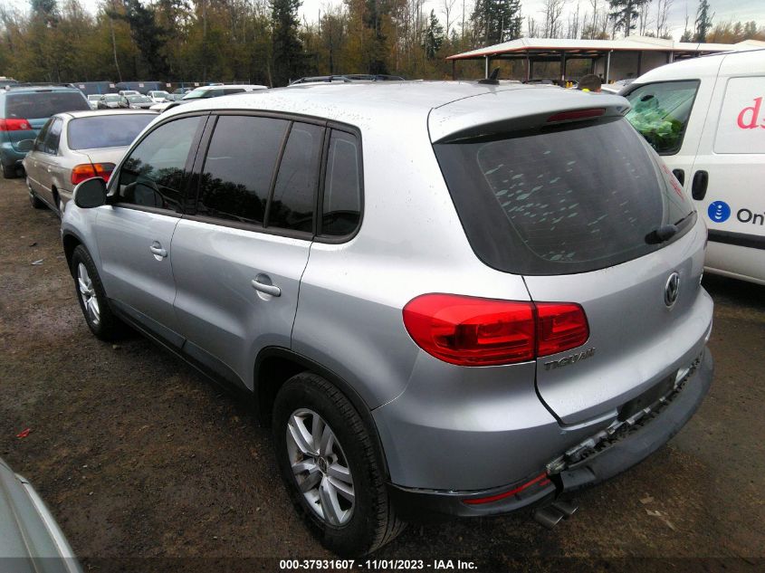 2013 Volkswagen Tiguan S VIN: WVGAV3AX1DW568842 Lot: 37931607