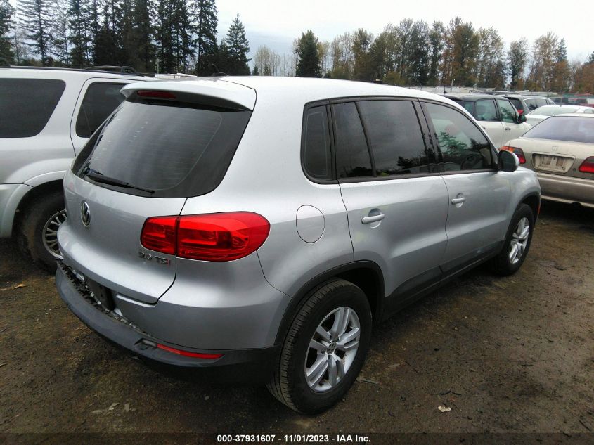 2013 Volkswagen Tiguan S VIN: WVGAV3AX1DW568842 Lot: 37931607