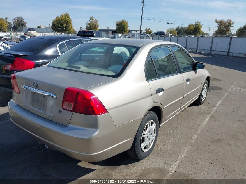 2001 Honda Civic Lx VIN: 2HGES15541H548382 Lot: 37931702