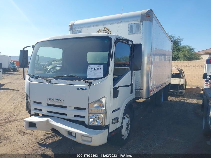 2015 Isuzu Npr Hd Reg white van gasoline 54DC4W1B1FS806076 photo #3