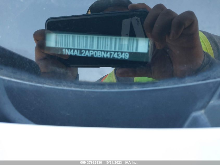 2011 Nissan Altima 2.5 S VIN: 1N4AL2AP0BN474349 Lot: 37932930