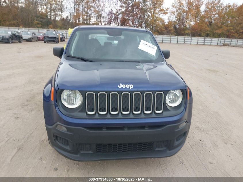 2018 Jeep Renegade Sport VIN: ZACCJBABXJPJ45917 Lot: 37934660