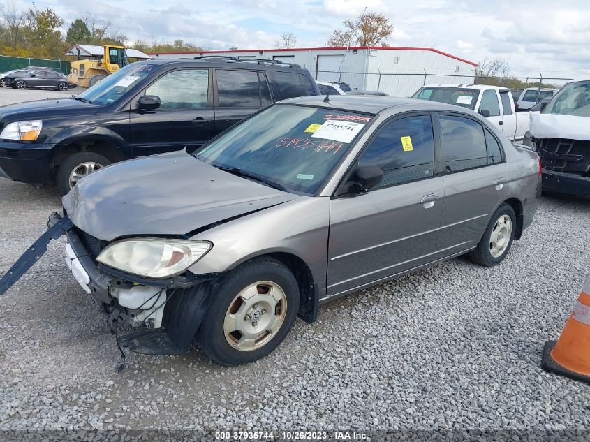 2005 Honda Civic Hybrid VIN: JHMES96685S009782 Lot: 37935744