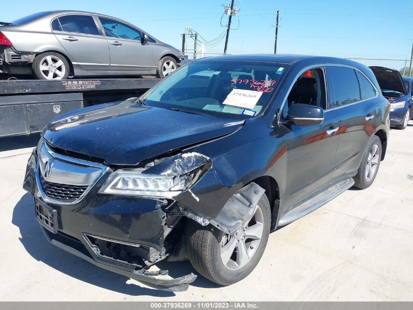 2014 Acura Mdx VIN: 5FRYD4H22EB014249 Lot: 37936269