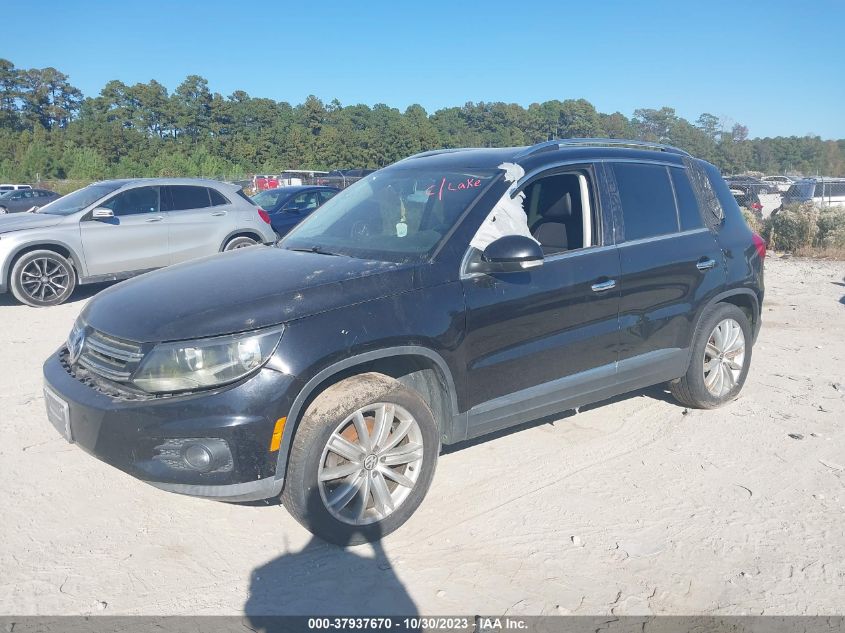 2012 Volkswagen Tiguan Se W/Sunroof & Nav VIN: WVGBV7AX8CW509829 Lot: 37937670