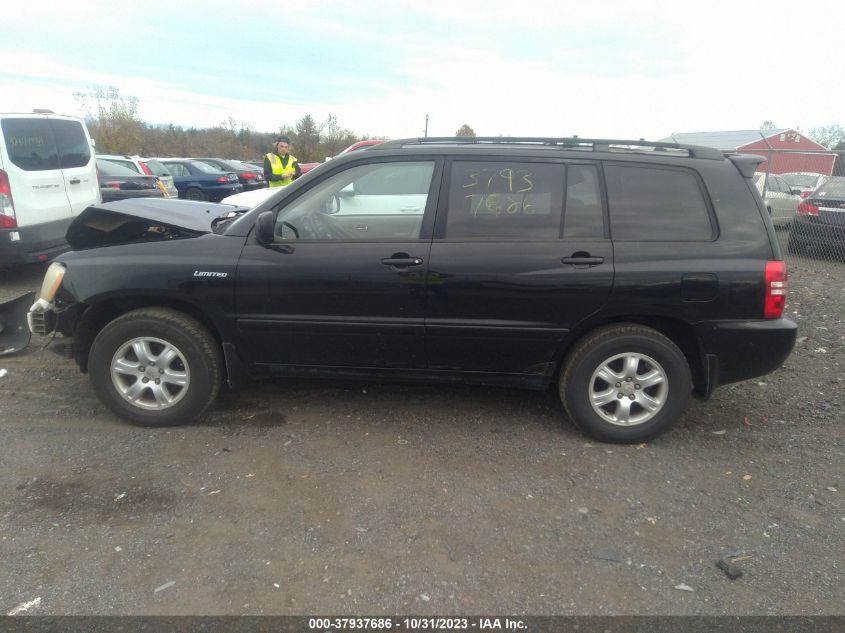 2002 Toyota Highlander Limited VIN: JTEHF21A320086228 Lot: 37937686