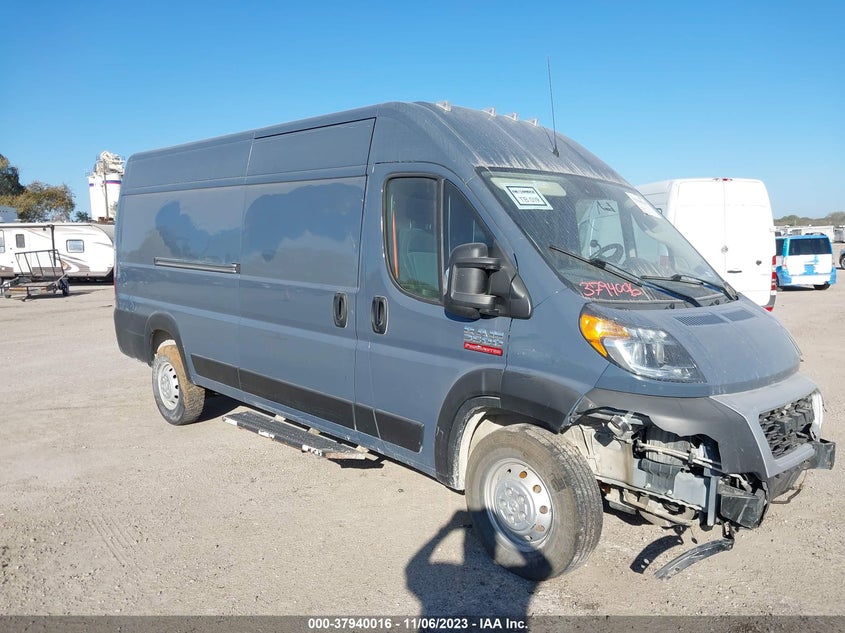 2021 Ram Promaster 3500 Cargo Van High Roof 159" Wb Ext VIN: 3C6MRVJG1ME535861 Lot: 37940016