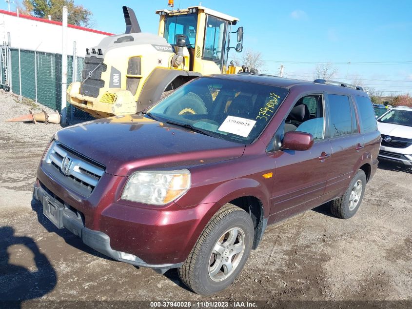 2007 Honda Pilot Ex-L VIN: 5FNYF187X7B030904 Lot: 37940028