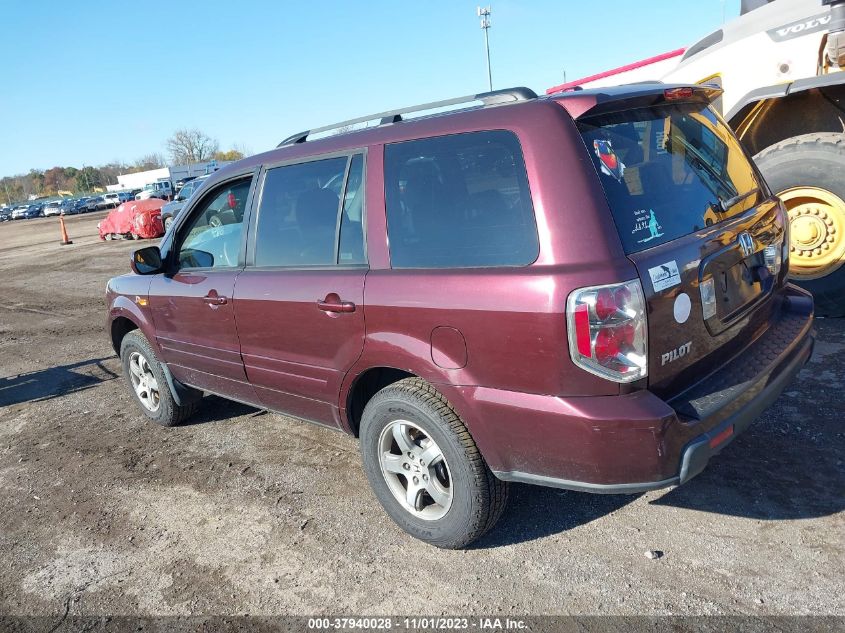 2007 Honda Pilot Ex-L VIN: 5FNYF187X7B030904 Lot: 37940028