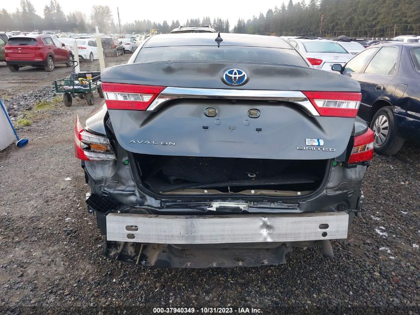 2016 Toyota Avalon Hybrid Xle Premium/Limited VIN: 4T1BD1EB8GU056201 Lot: 37940349