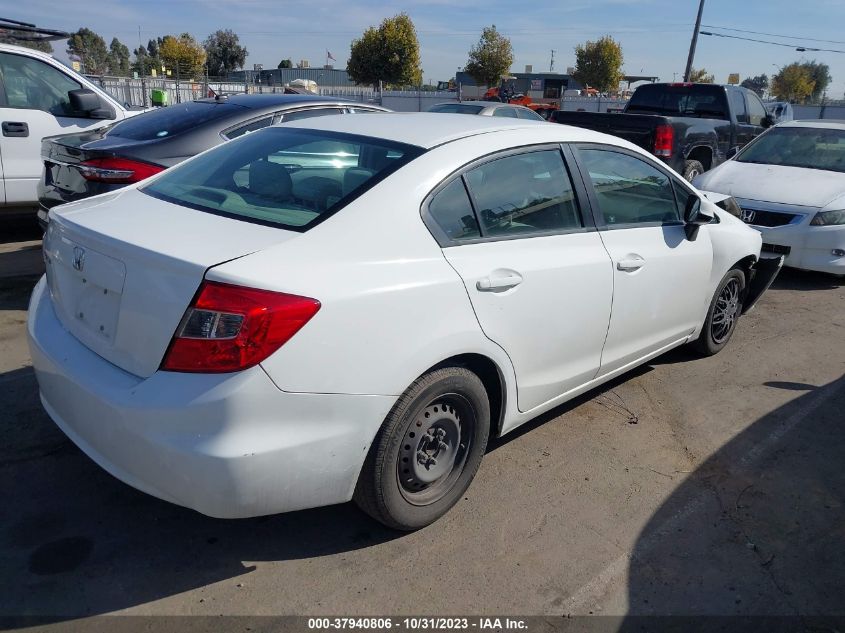 2012 Honda Civic Sdn Lx VIN: 19XFB2F5XCE370595 Lot: 37940806