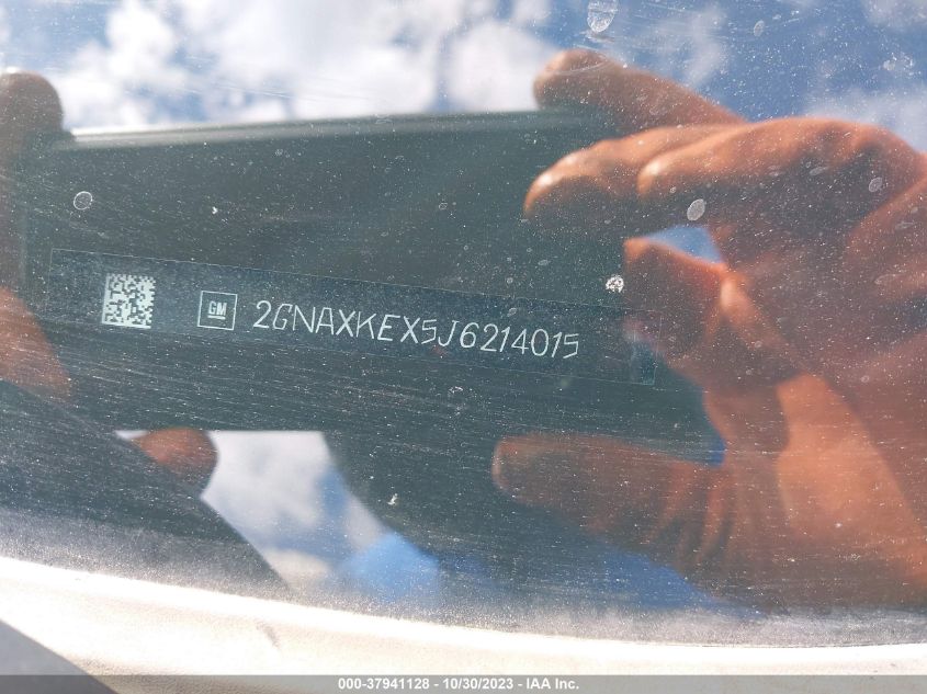 2018 Chevrolet Equinox Lt VIN: 2GNAXKEX5J6214015 Lot: 37941128