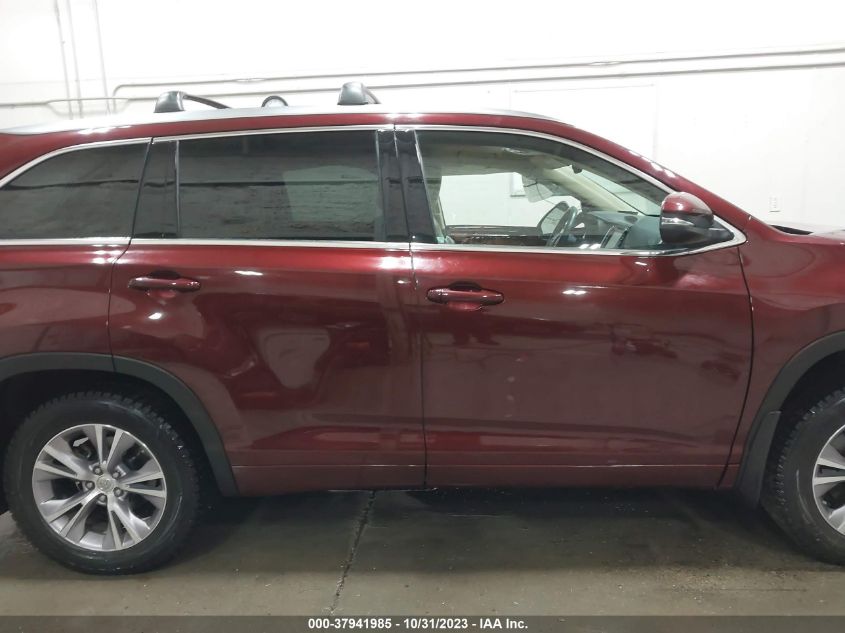 2015 Toyota Highlander Xle VIN: 5TDJKRFH4FS220716 Lot: 37941985