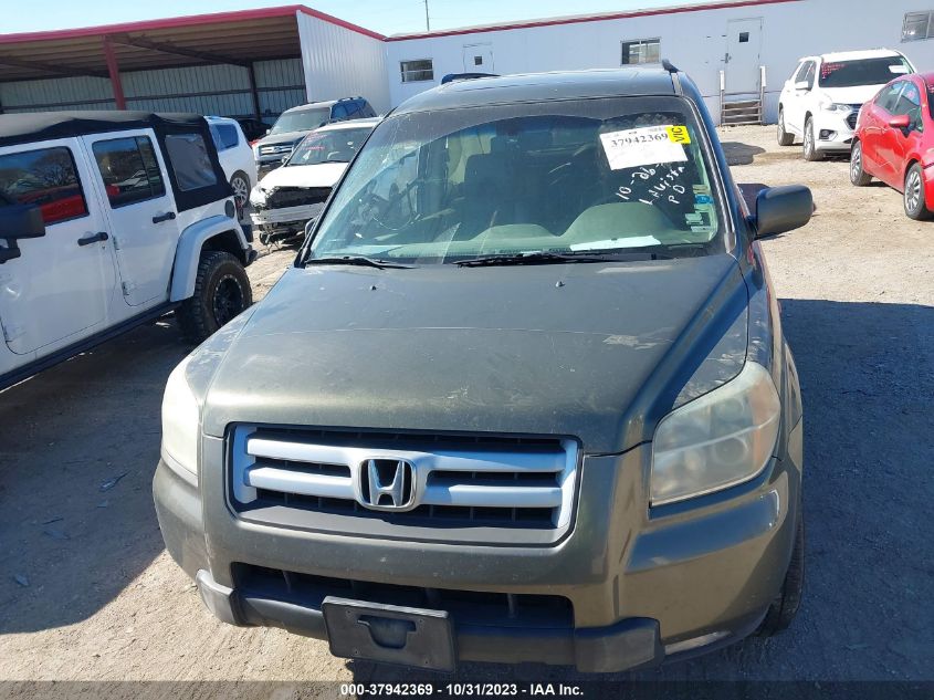 2006 Honda Pilot Ex-L With Res VIN: 5FNYF18646B029947 Lot: 37942369