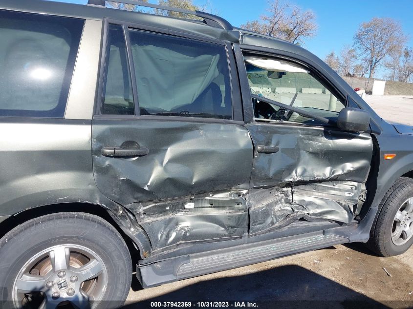 2006 Honda Pilot Ex-L With Res VIN: 5FNYF18646B029947 Lot: 37942369