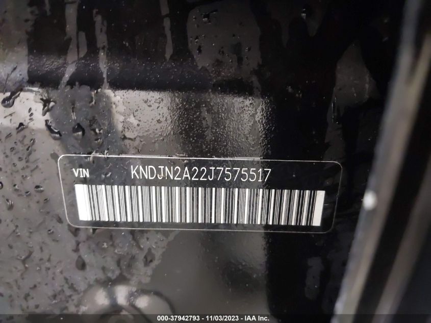 2018 Kia Soul Base VIN: KNDJN2A22J7575517 Lot: 37942793