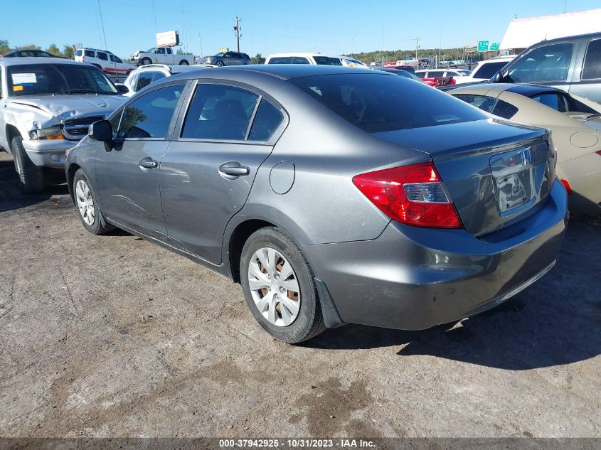 2012 Honda Civic Sdn Lx VIN: 2HGFB2F59CH557249 Lot: 37942925