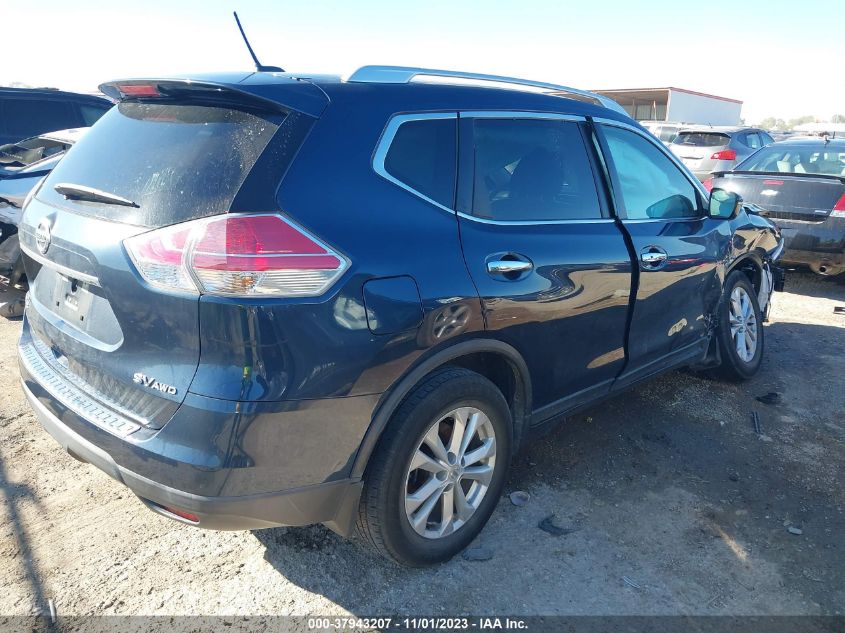 2016 Nissan Rogue Sv VIN: KNMAT2MV6GP724144 Lot: 37943207