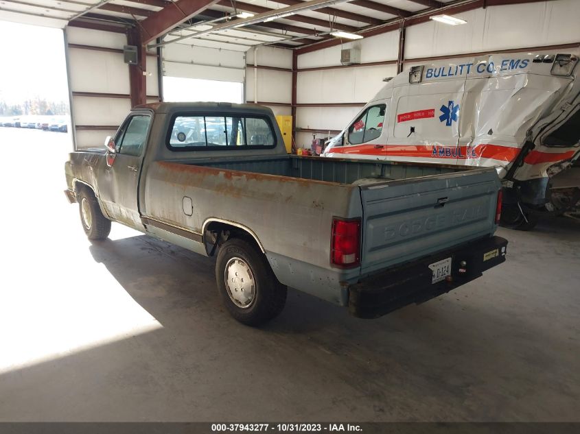 1988 Dodge D-Series D100 VIN: 1B7FD04Y4JS777754 Lot: 37943277