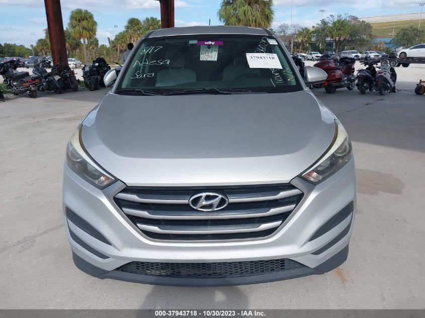 2017 Hyundai Tucson Se VIN: KM8J23A44HU260287 Lot: 37943718