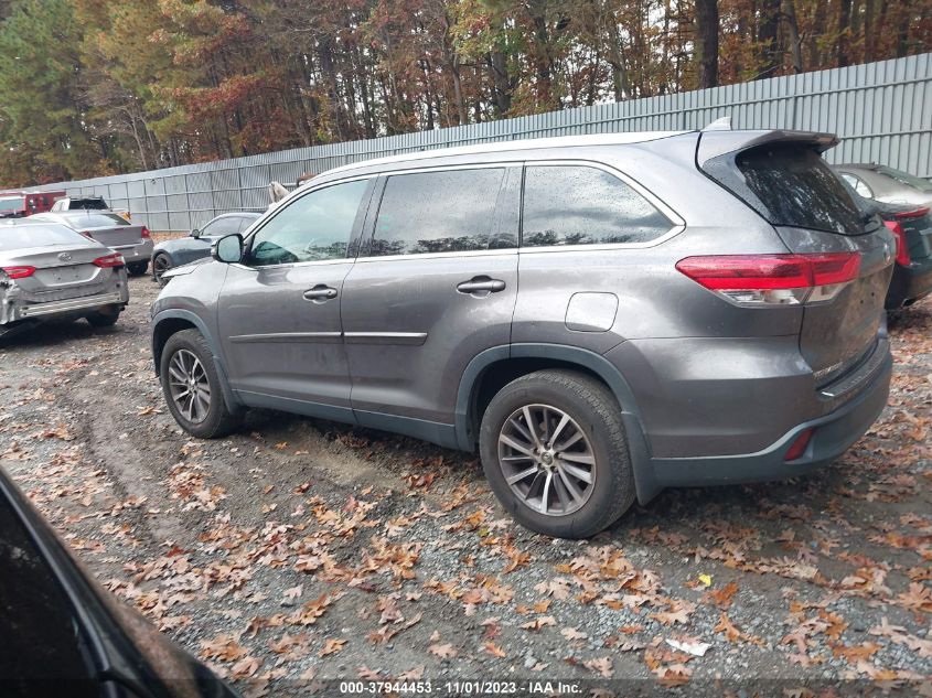 2019 Toyota Highlander Se/Xle VIN: 5TDJZRFH0KS606507 Lot: 37944453