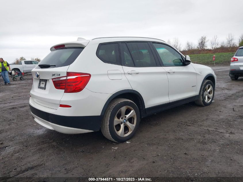 2011 BMW X3 xDrive28I VIN: 5UXWX5C58BL713156 Lot: 37944571