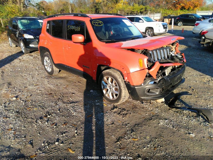 2016 Jeep Renegade Latitude VIN: ZACCJABT1GPE13489 Lot: 37944688