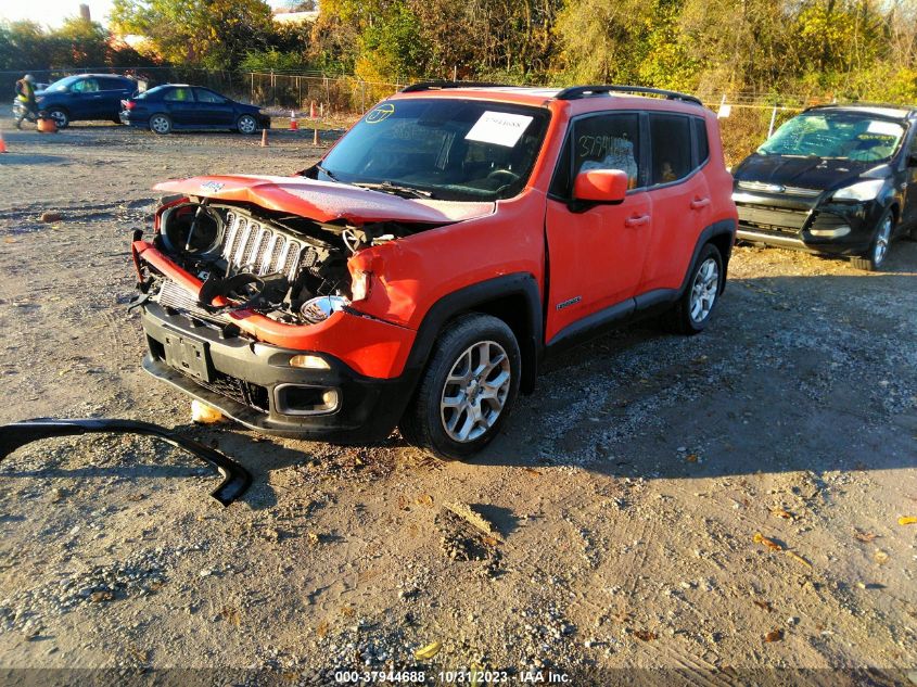 2016 Jeep Renegade Latitude VIN: ZACCJABT1GPE13489 Lot: 37944688