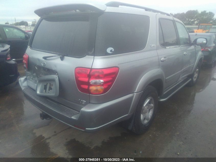 2001 Toyota Sequoia Sr5 VIN: 5TDZT34A21S030232 Lot: 37945351