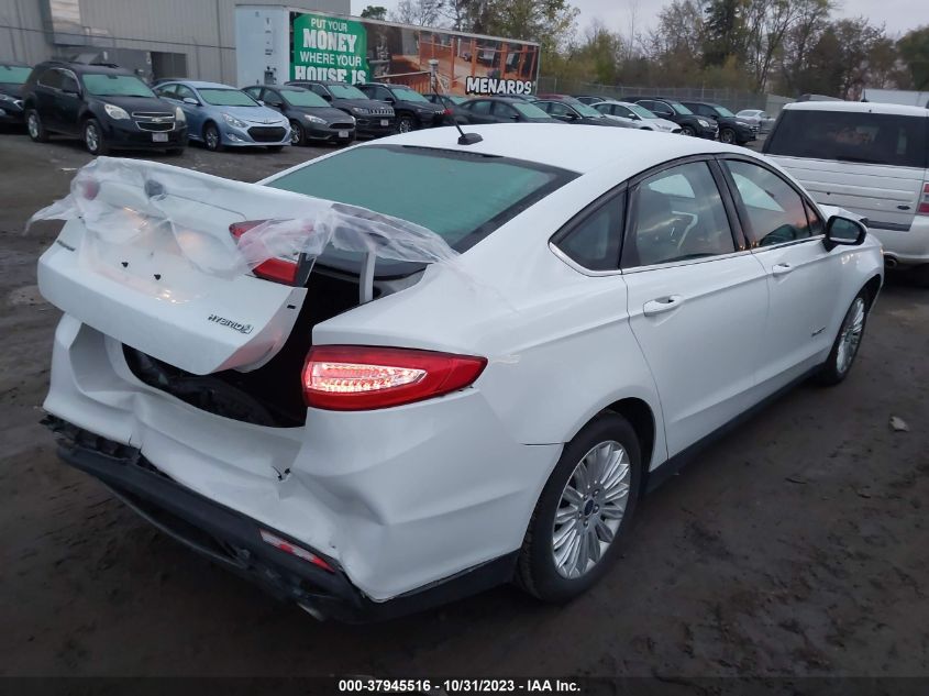 2014 Ford Fusion Hybrid S VIN: 3FA6P0UU1ER368980 Lot: 37945516