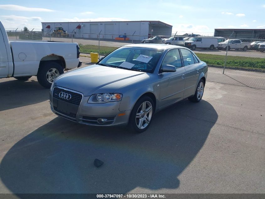 2007 Audi A4 2.0T VIN: WAUDF78E27A206074 Lot: 37947097