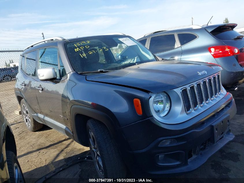 2016 Jeep Renegade Limited VIN: ZACCJADT7GPE06477 Lot: 37947391