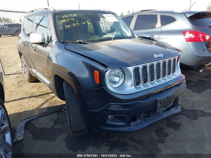 2016 Jeep Renegade Limited VIN: ZACCJADT7GPE06477 Lot: 37947391