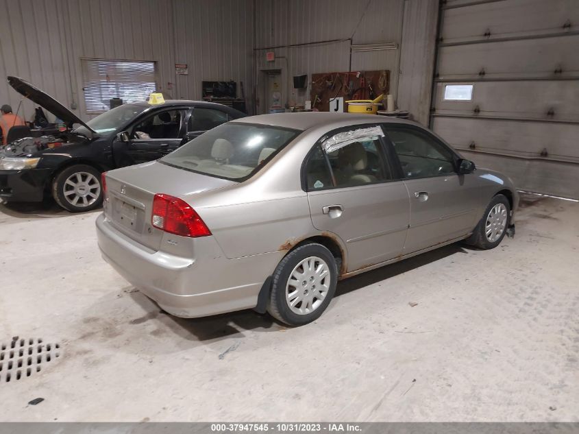 2004 Honda Civic Lx VIN: 1HGES16534L001125 Lot: 37947545