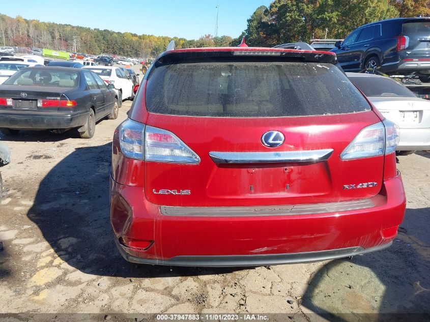 2010 Lexus Rx 450H VIN: JTJBC1BA5A2406256 Lot: 37947883