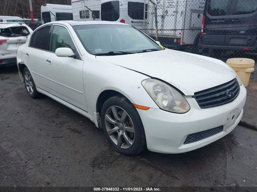 2006 Infiniti G35 Sedan VIN: JNKCV51F26M603806 Lot: 37948332