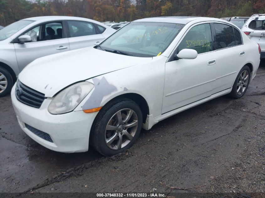 2006 Infiniti G35 Sedan VIN: JNKCV51F26M603806 Lot: 37948332