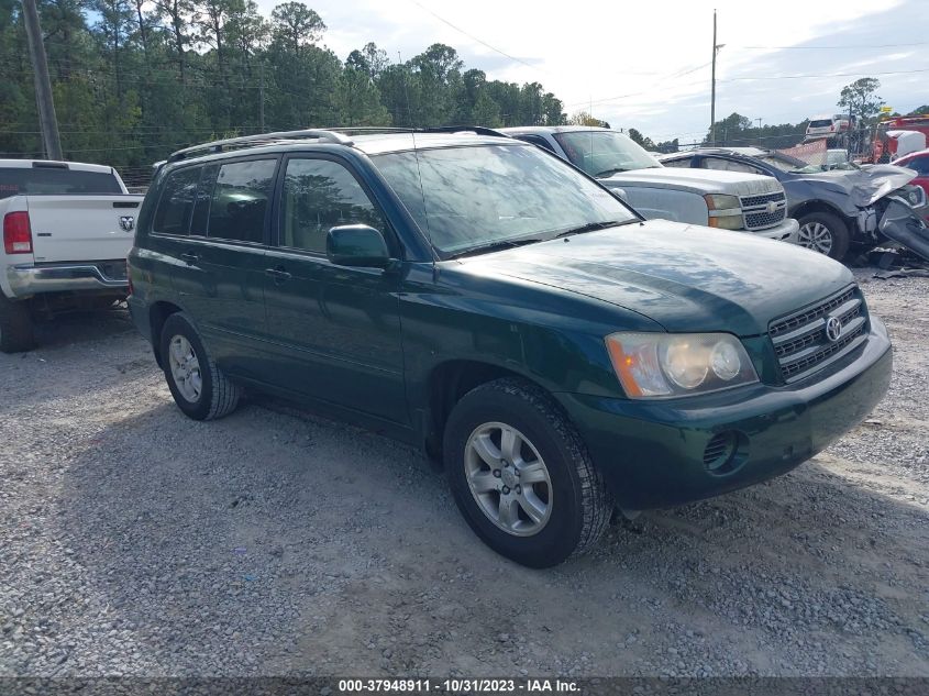 2001 Toyota Highlander V6 (A4) VIN: JTEGF21A310015394 Lot: 37948911