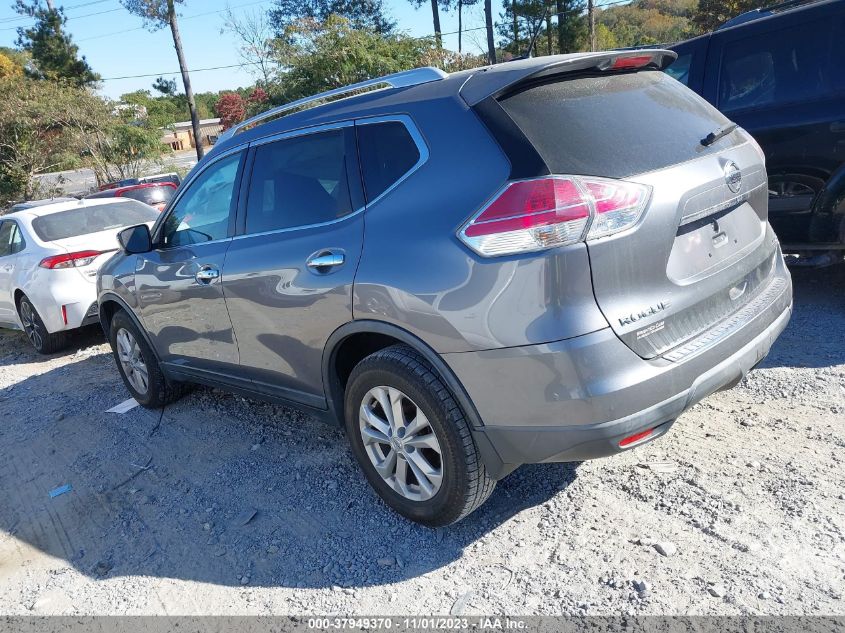 2016 Nissan Rogue Sv VIN: KNMAT2MVXGP685431 Lot: 37949370