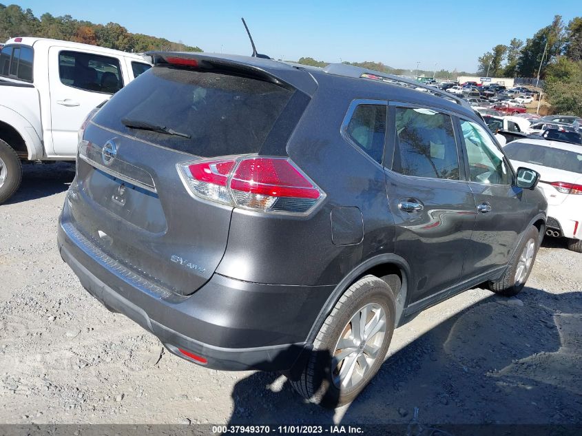 2016 Nissan Rogue Sv VIN: KNMAT2MVXGP685431 Lot: 37949370