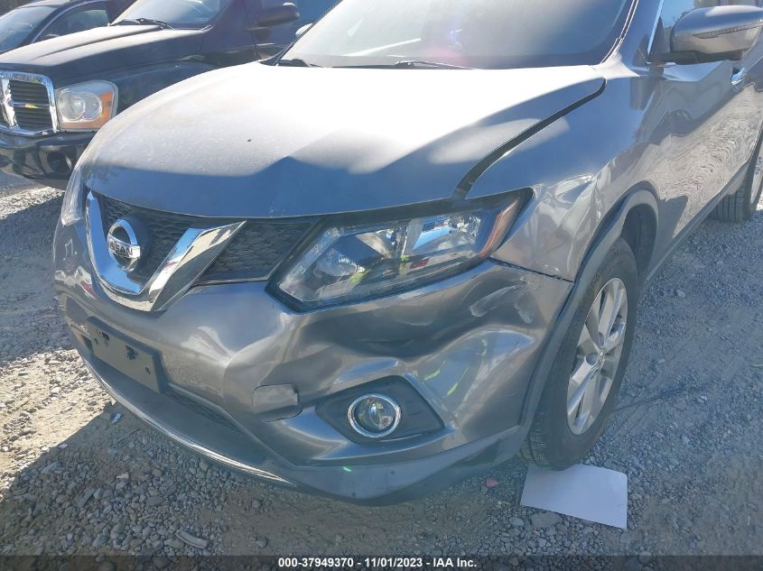 2016 Nissan Rogue Sv VIN: KNMAT2MVXGP685431 Lot: 37949370