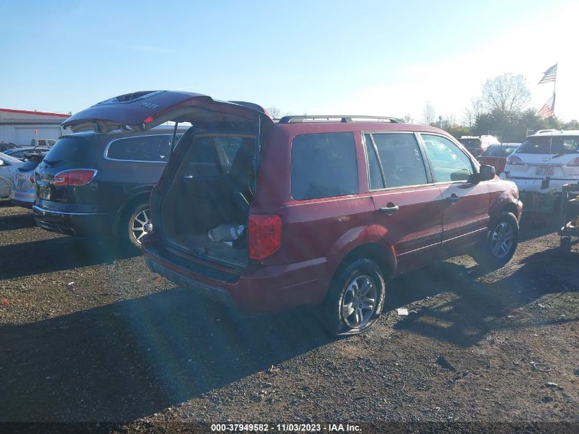 2004 Honda Pilot Ex VIN: 5FNYF18464B007699 Lot: 37949582