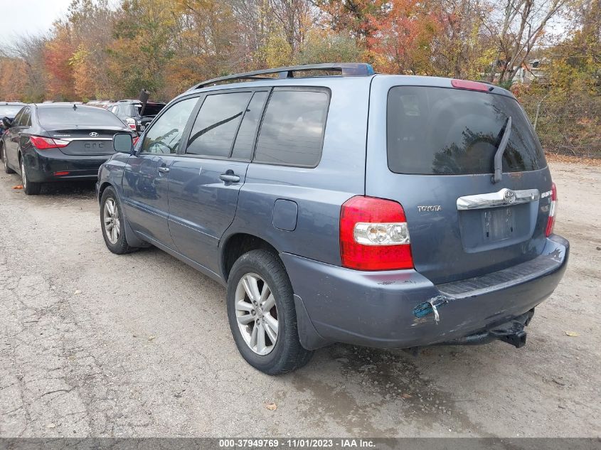 2006 Toyota Highlander Hybrid VIN: JTEDW21AX60006511 Lot: 37949769