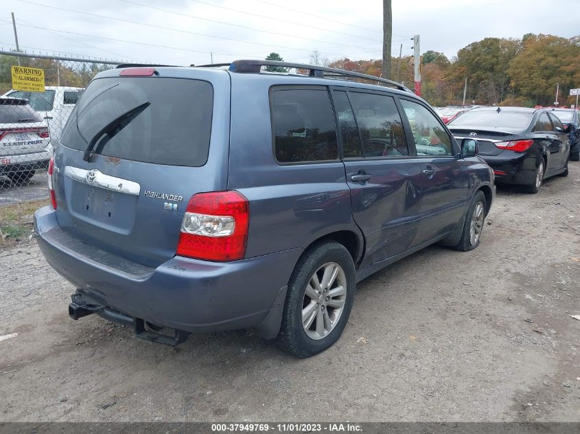 2006 Toyota Highlander Hybrid VIN: JTEDW21AX60006511 Lot: 37949769