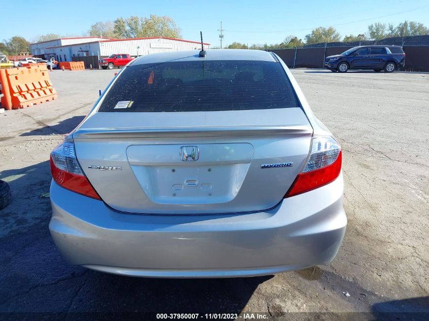 2012 Honda Civic Hybrid VIN: JHMFB4F22CS010265 Lot: 37950007