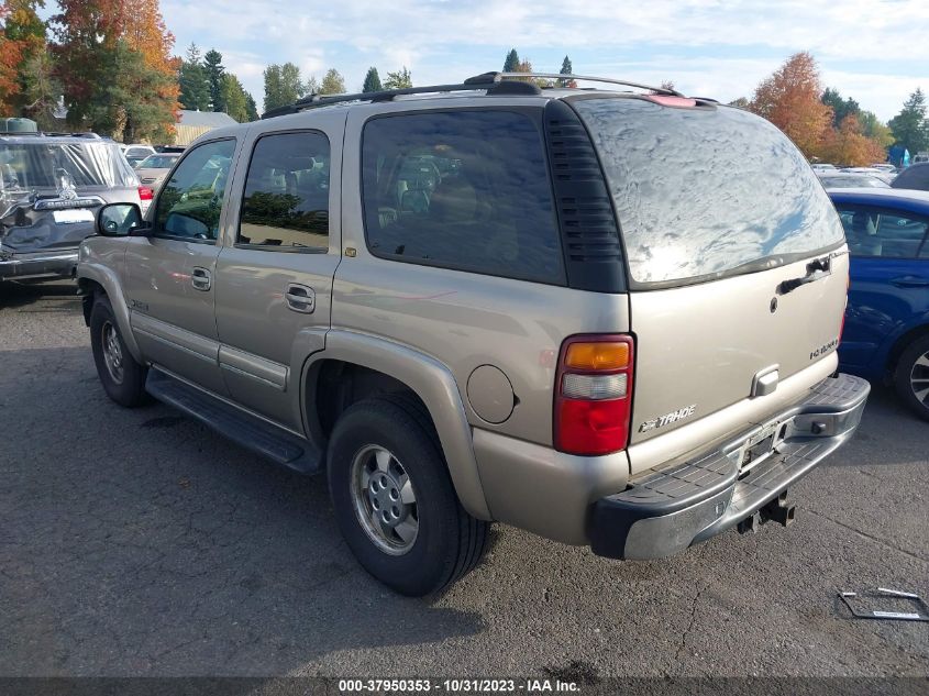 2002 Chevrolet Tahoe Lt VIN: 1GNEK13Z72R256089 Lot: 37950353